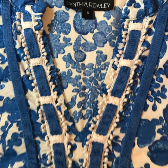 Cynthia Rowley batik style cotton blouse 💙 - Picture 5 of 10
